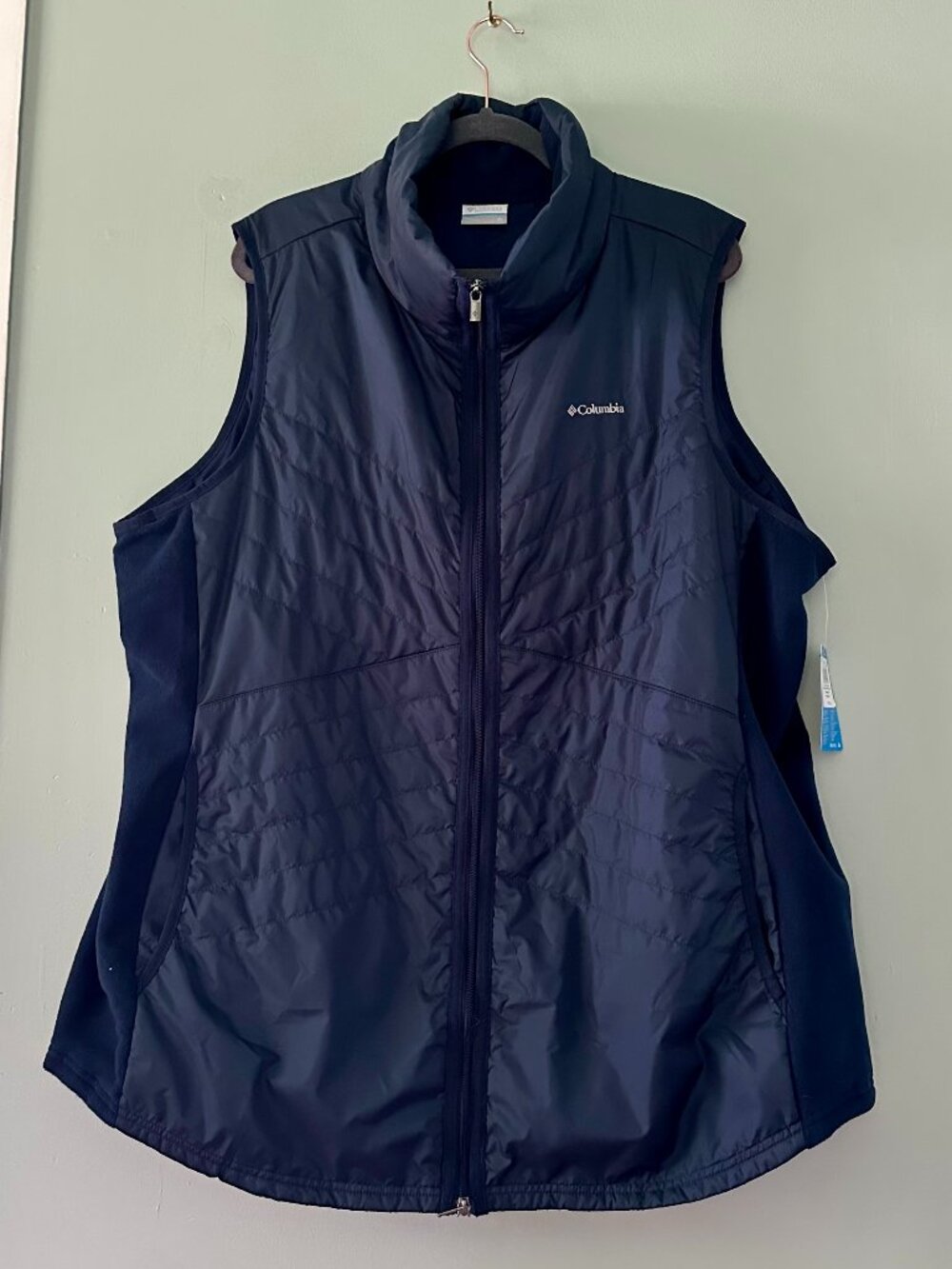 NWT Columbia Mix It Around II Long Vest Navy 3X